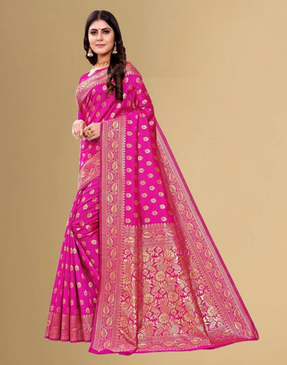 Pink Banarasi Silk Saree