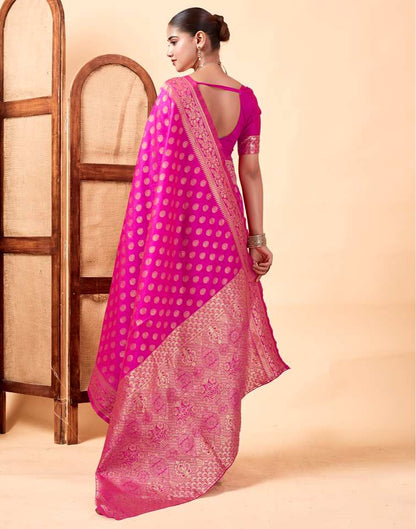 Rani Pink Banarasi sILK Saree