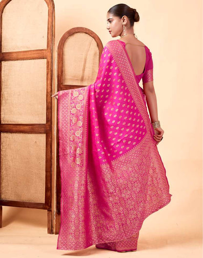 Pink Banarasi Silk Saree