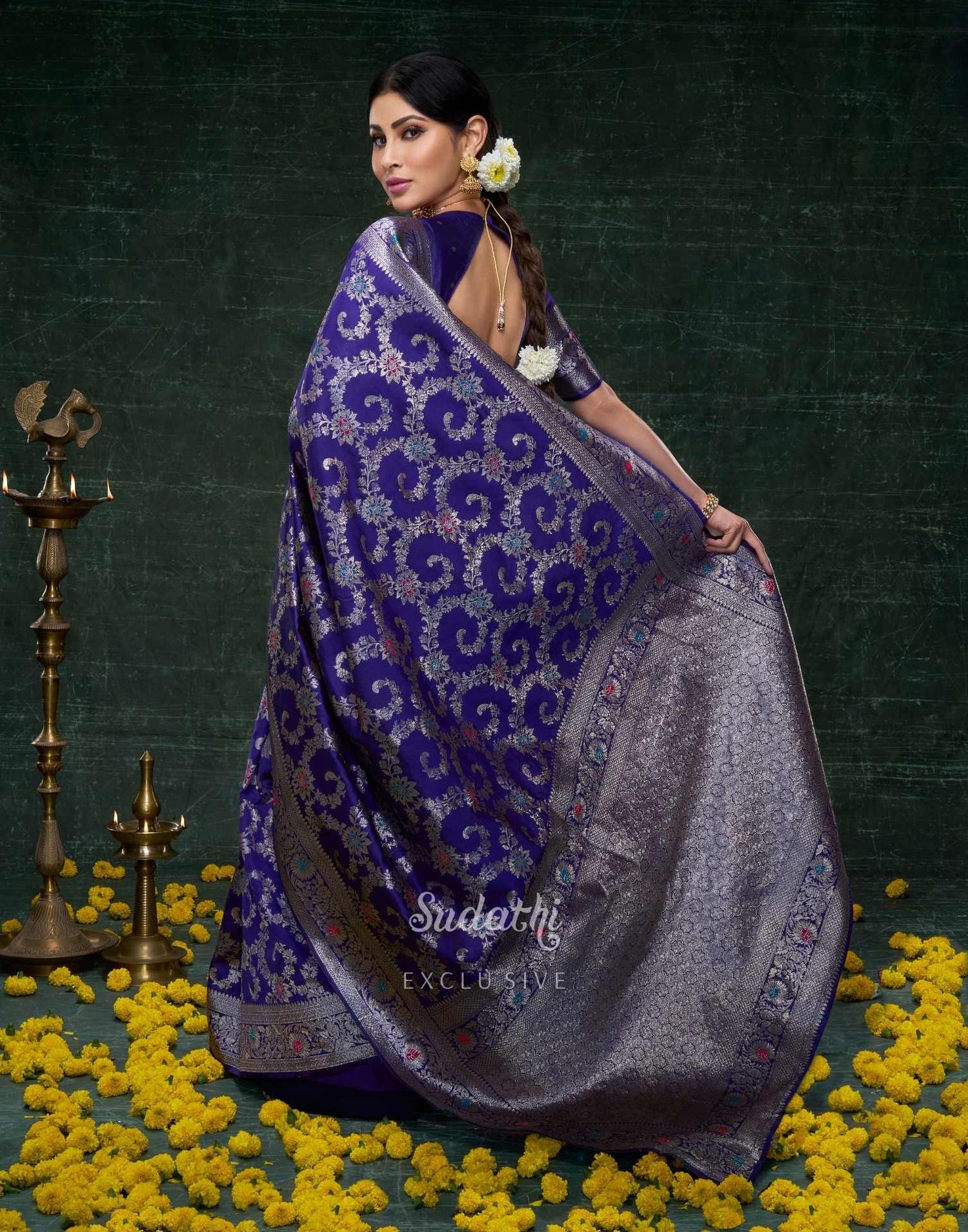 Mouni Roy Blue Kashish Saree Sudathi