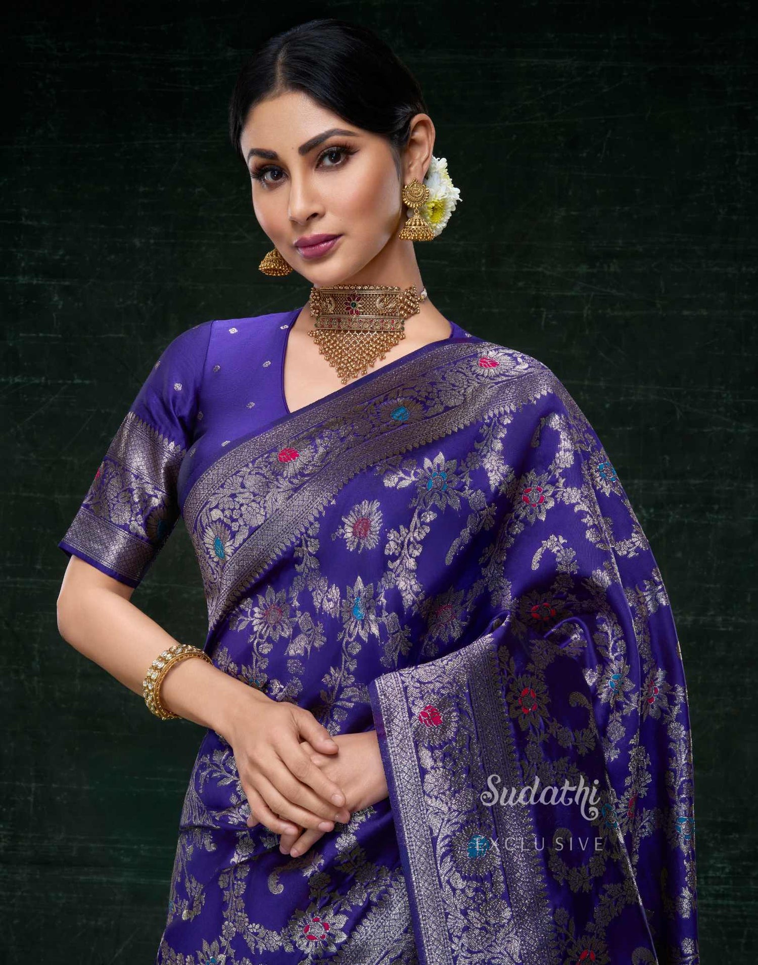 Mouni Roy Blue Kashish Saree Sudathi