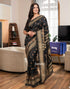 Shweta Tiwari Midnight Black Foil Silk Saree Sudathi