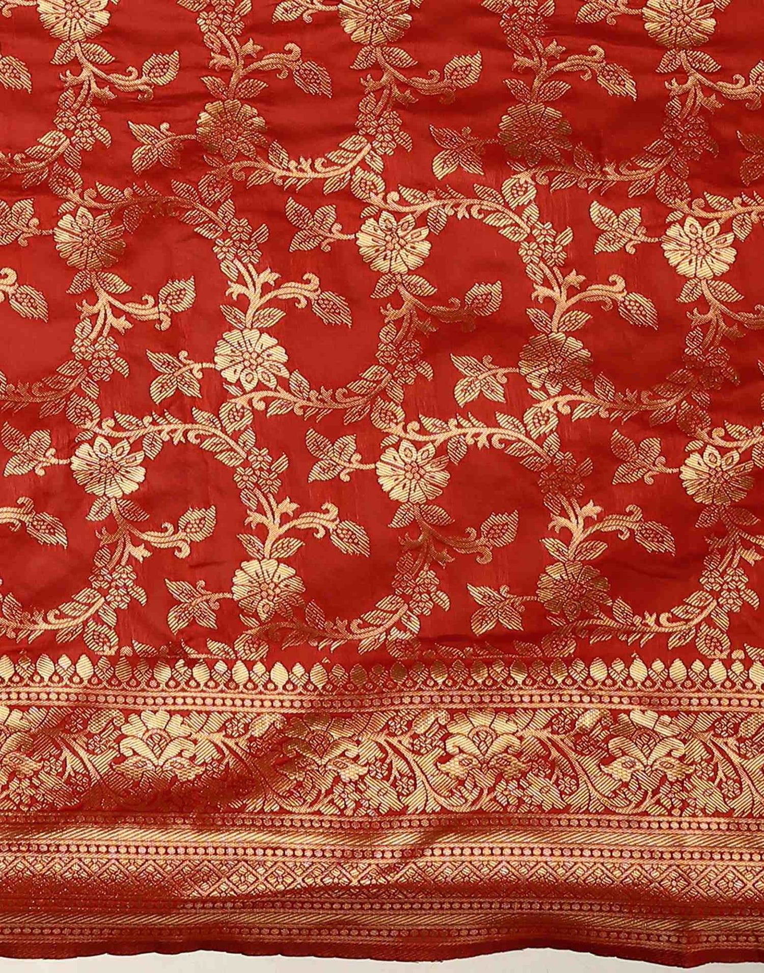 Red Zari Banarasi Silk Saree