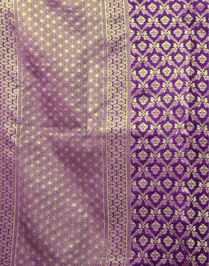 Dark Purple Banarasi Silk Saree