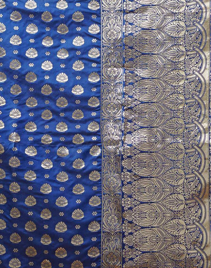 Navy Blue Banarasi Silk Saree