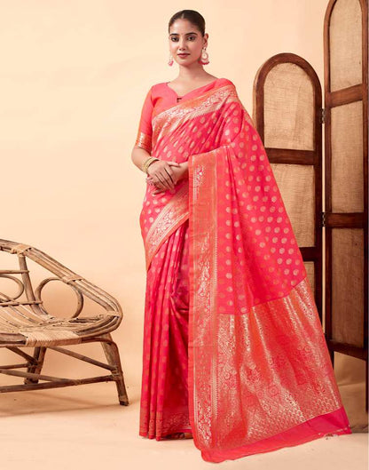 Pink Banarasi Silk Saree