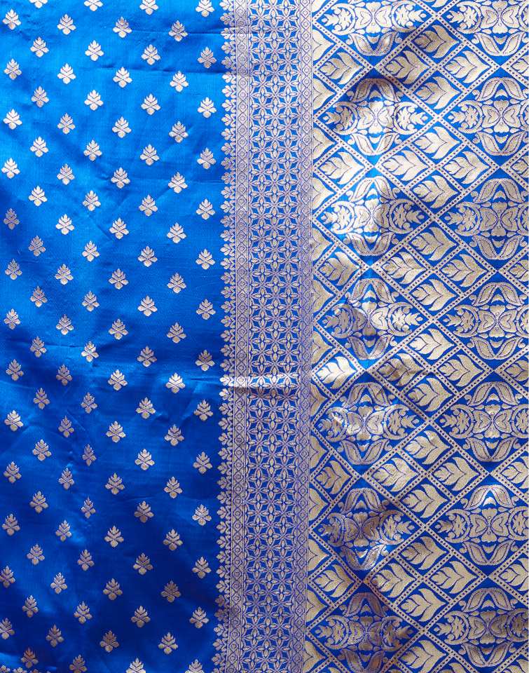 Blue Banarasi Silk Saree