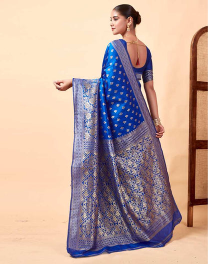 Blue Banarasi Silk Saree