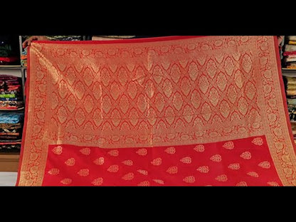 Red Banarasi Silk Saree