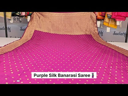 Purple Banarasi Silk Saree