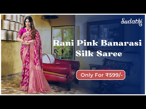 Rani Pink Banarasi Silk Saree