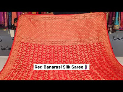 Red Banarasi Silk Saree