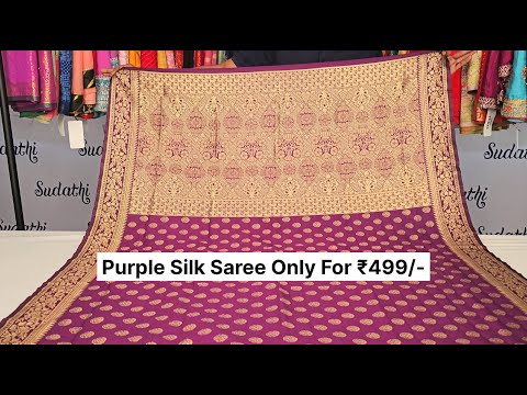 B1G1 Purple Banarasi Silk Saree