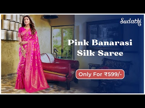 Pink Banarasi Silk Saree