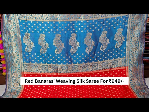 Red Banarasi Silk Woven Saree