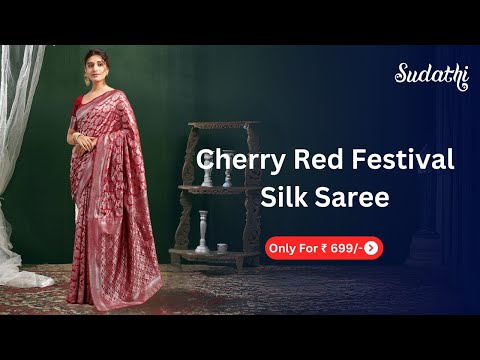 Red Silk Woven Banarasi Saree