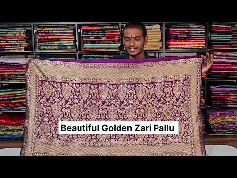 Purple Banarasi Silk Saree