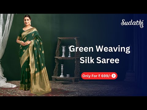 Green Silk Woven Banarasi Saree