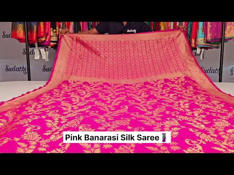 Pink Banarasi Silk Saree